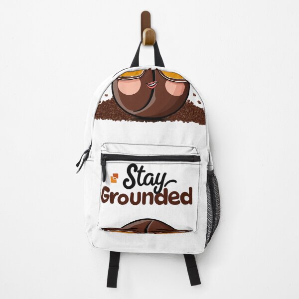 Item preview, Stay Grounded – Funny Coffee Bean Character with Positive Quote – Cool Coffee Typography designed and sold by ThaiArtShop.