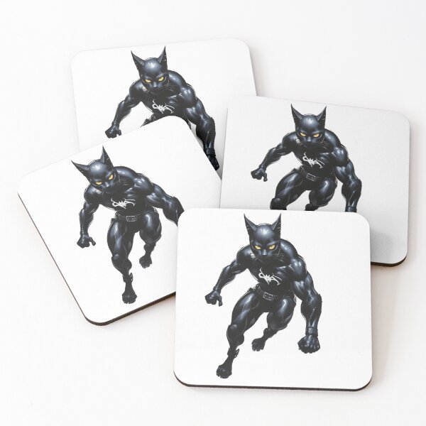 Item preview, Black cat Superhero Cat in Action designed and sold by latelierdechris.