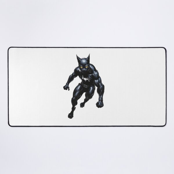 Item preview, Black cat Superhero Cat in Action designed and sold by latelierdechris.