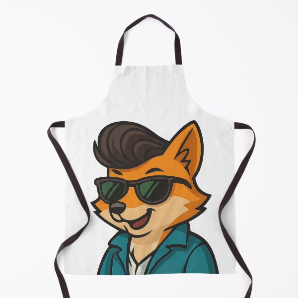 Item preview, Cool cartoon fox in sunglasses and teal jacket designed and sold by ImagineCorner.