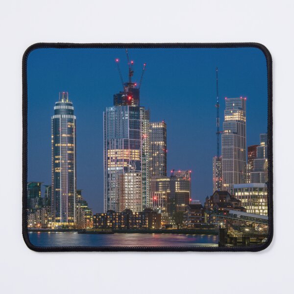 Item preview, Night view of riverside city buildings in Vauxhall, London designed and sold by WorldScenery.