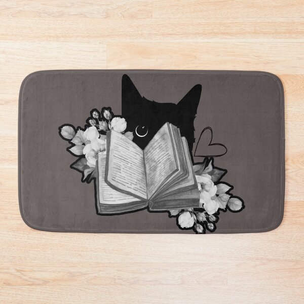 Item preview, Cats and books love with black cat floral  designed and sold by ClickATee Store .