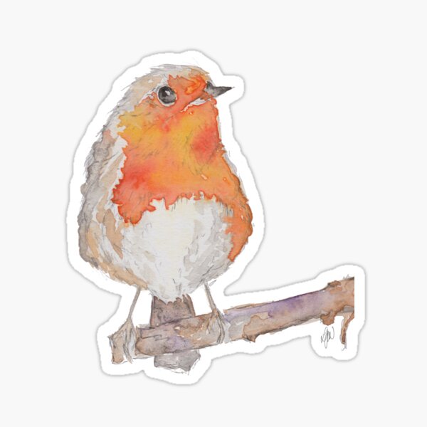 Artikel-Vorschau von Aquarell Robin, designt und verkauft von Studio Lisa Jayne.