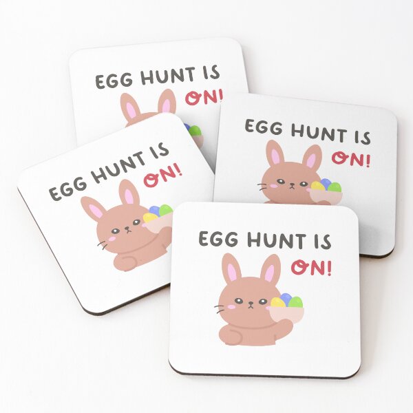Item preview, Egg Hunt Is On – Cute Brown Bunny Holding Easter Basket designed and sold by BubiStudio.