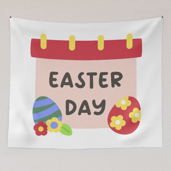 Item preview, Easter Day Calendar with Decorated Eggs and Cute Spring Style designed and sold by BubiStudio.