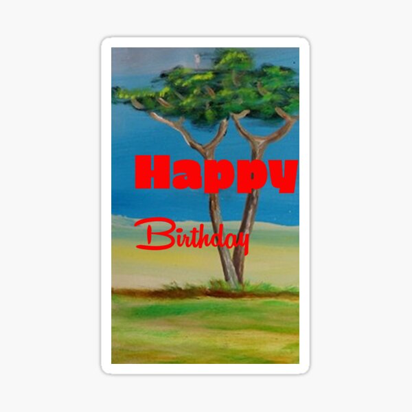 Item preview, Nature’s Party Spot: Happy Birthday Under the Acacia designed and sold by annenambiro.