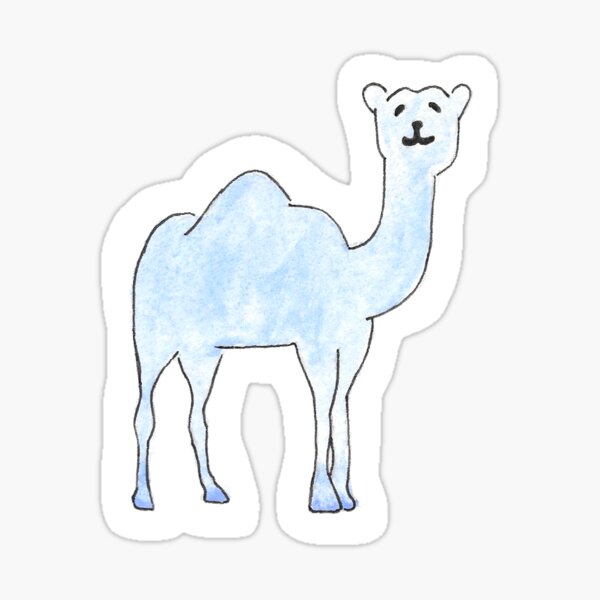connecticut college camel watercolor Sticker