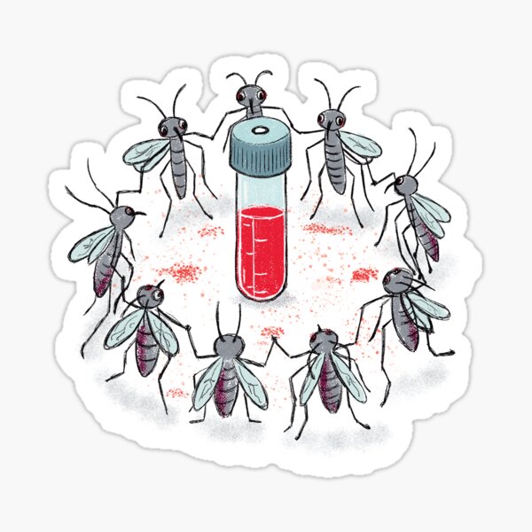 Item preview, Dancing Mosquitoes Around a Blood Sample designed and sold by Teo D..