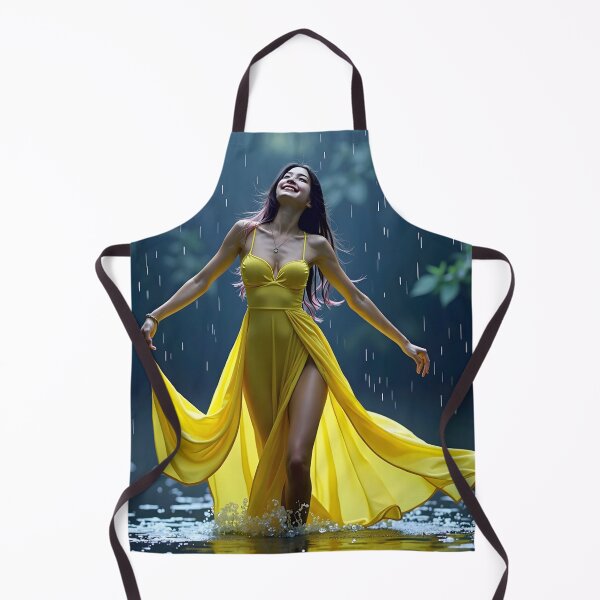 Item preview, Mook in the Rain in a Yellow Dress designed and sold by Huskyyy Designs.