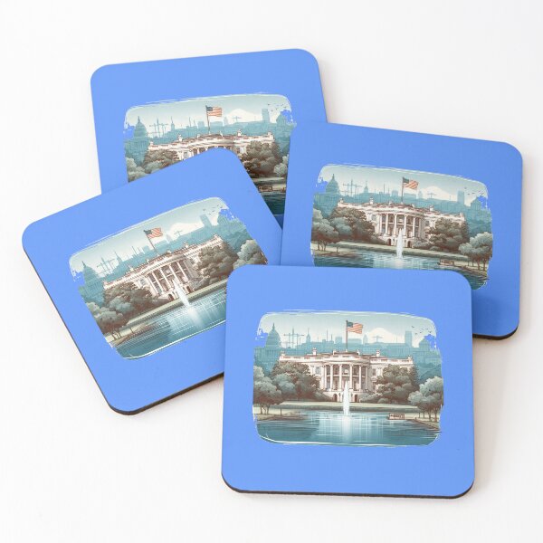 Item preview, Minimalist Watercolor Illustration of the U.S. Presidential Residence in,  designed and sold by PaintMeWorld.