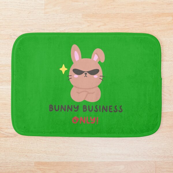 Item preview, Bunny Business Only – Tough Rabbit in Sunglasses Sticker designed and sold by BubiStudio.