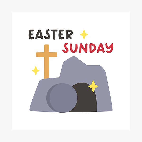 Item preview, Easter Sunday Cave and Cross – Minimal Resurrection Scene designed and sold by BubiStudio.