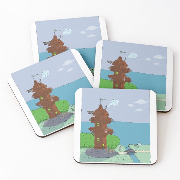 Item preview, By the Beach designed and sold by Cute & Funny Hand-Drawn Prints | Happy Doodle Friends Shop.