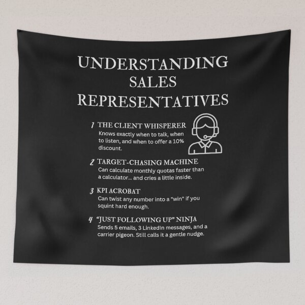 Item preview, Black - Understanding Sales Representatives: The Art of Charm, Hustle, and Follow-Ups designed and sold by PsyFlow35.