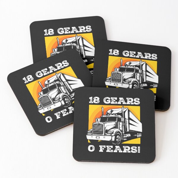Item preview, 18 Gears 0 Fears CDL Semi Truck Driver Funny Trucker designed and sold by Uppercase Tees.