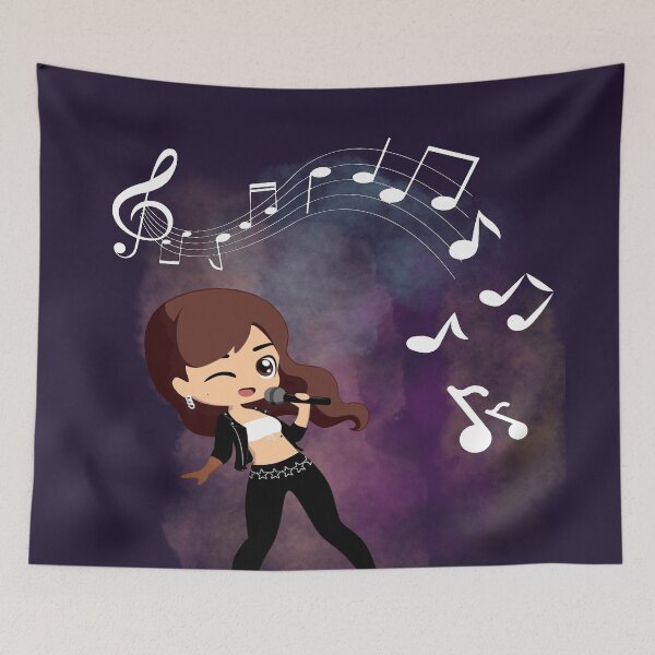 Item preview, Music notes dropping - female singer designed and sold by LiskoDesign.
