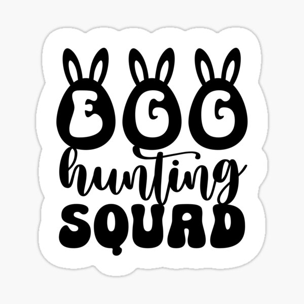 Item preview, Egg Hunting Squad Bunny Letters Sticker designed and sold by BubiStudio.