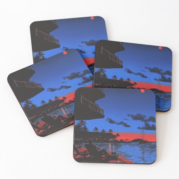 Item preview, Chill Lofi Sunset Over The Ocean designed and sold by V-Fantasy.