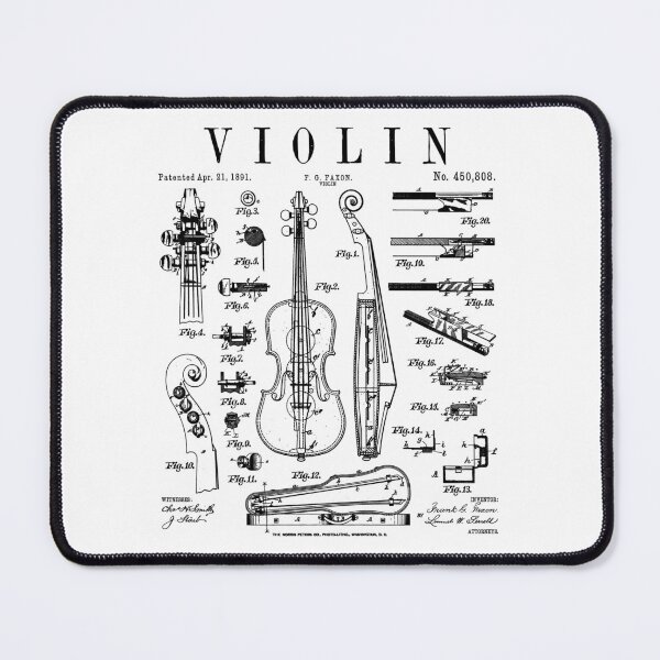 Item preview, Violin Fiddle Violinist Musical Instrument Vintage Patent designed and sold by GrandeDuc.