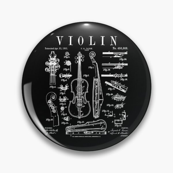 Item preview, Violin Fiddle Violinist Musical Instrument Vintage Patent designed and sold by GrandeDuc.