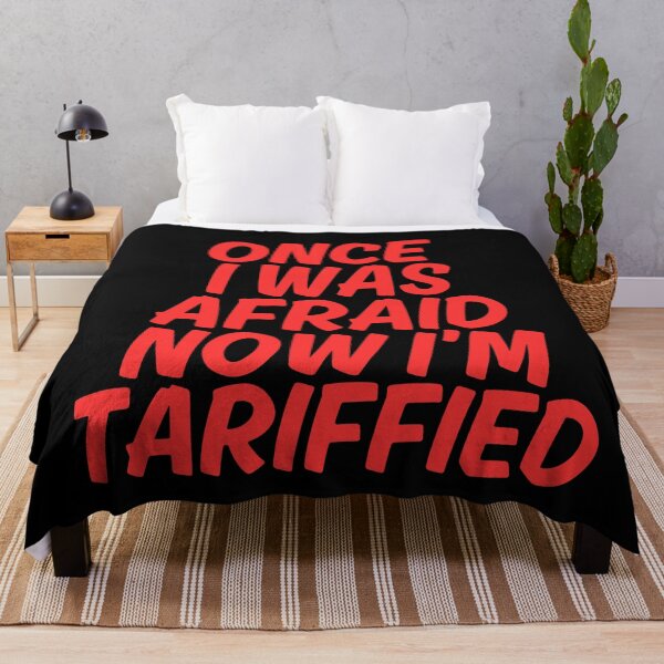 Item preview, Funny Tariffs Tariffied Tariff Political Pun Now I'm Tariff-ied Tarriffied T-Shirt designed and sold by SunfullyYours.
