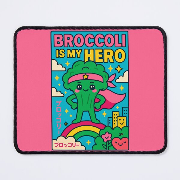 Item preview, Broccoli Is My Hero Funny Super Veggie Motivational Art designed and sold by Cheeky Companions.