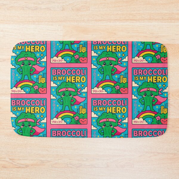 Item preview, Broccoli Is My Hero Funny Super Veggie Motivational Art designed and sold by Cheeky Companions.
