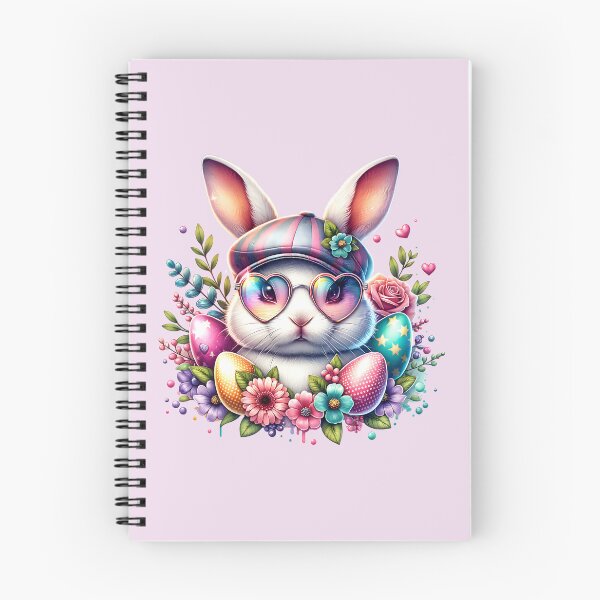 Item preview, Whimsical Easter Bunny With Flowers And Painted Eggs designed and sold by ByNicoleSara.