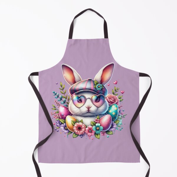 Item preview, Whimsical Easter Bunny With Flowers And Painted Eggs designed and sold by ByNicoleSara.