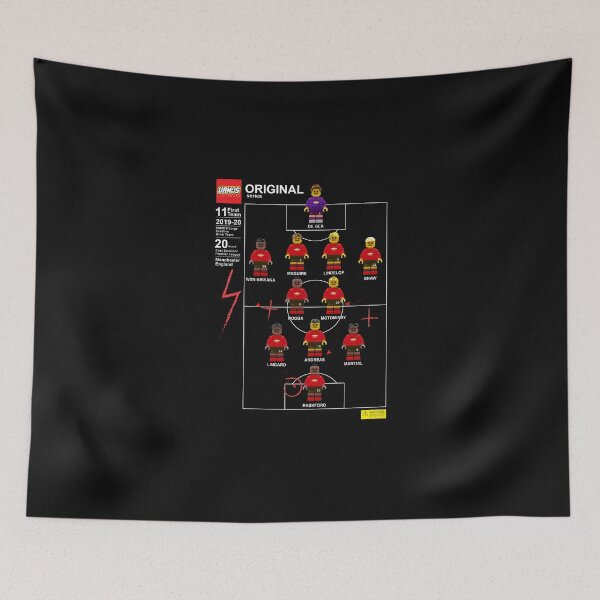 Item preview, Manchester United Brick Football team Streetwear Black T-shirt designed and sold by Vamos Store.