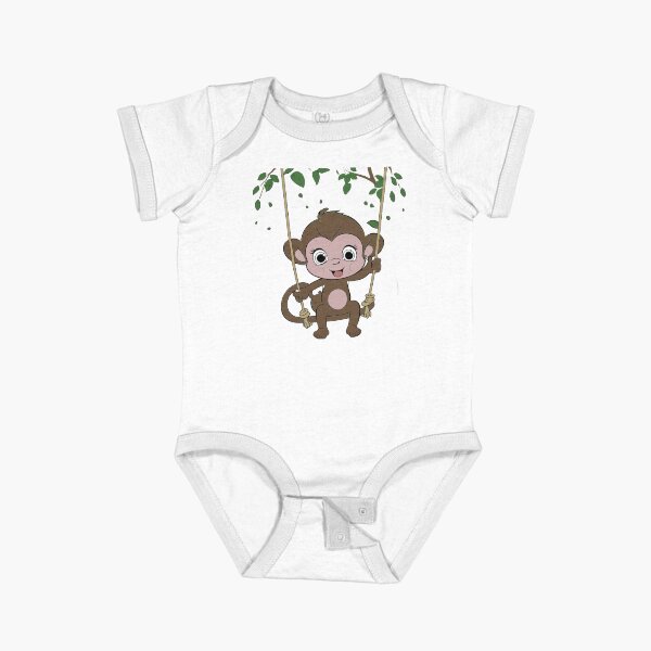 Item preview, Cheeky Baby Monkey – Cute Jungle Animal Art for Kids & Nursery Decor designed and sold by CreationbyNiki.