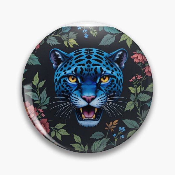 Item preview, vivid blue leopard head  designed and sold by InezPhotography.