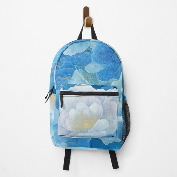 Item preview, Dreamy Chinese Peony Clouds - Blue & Gold designed and sold by BlissxPals.