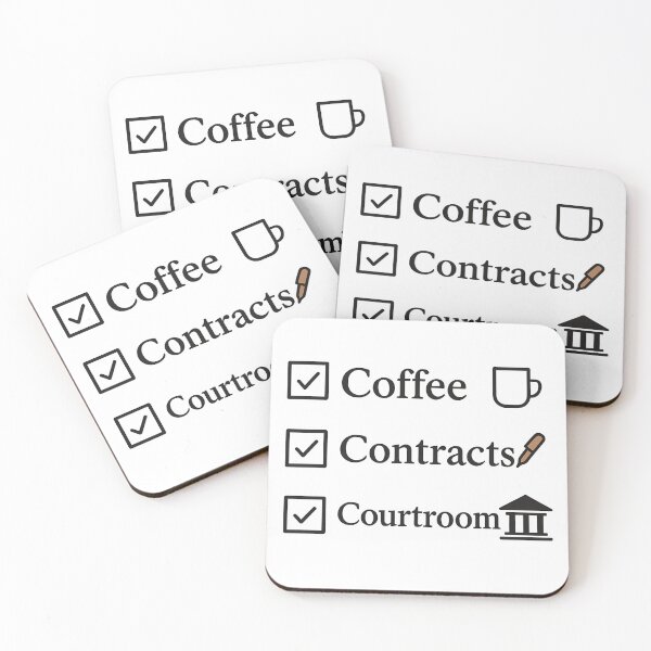 Item preview, Coffee. Contracts. Courtroom. – Minimalist Checklist Lawyer Design designed and sold by Luxe & Lovely Finds.
