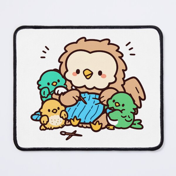 Item preview, A family of owls knitting together designed and sold by Elinotes.