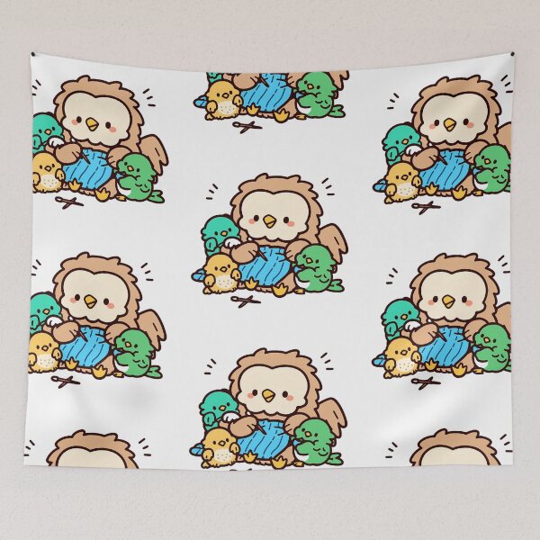Item preview, A family of owls knitting together designed and sold by Elinotes.