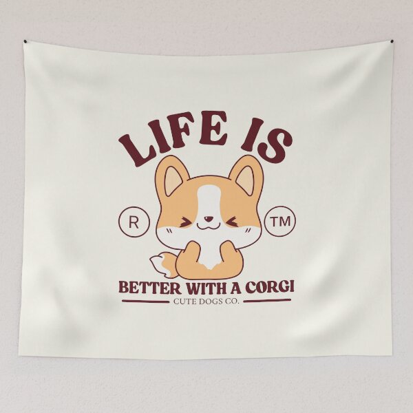 Item preview, Life is better with a corgi designed and sold by Peerless-Prime.