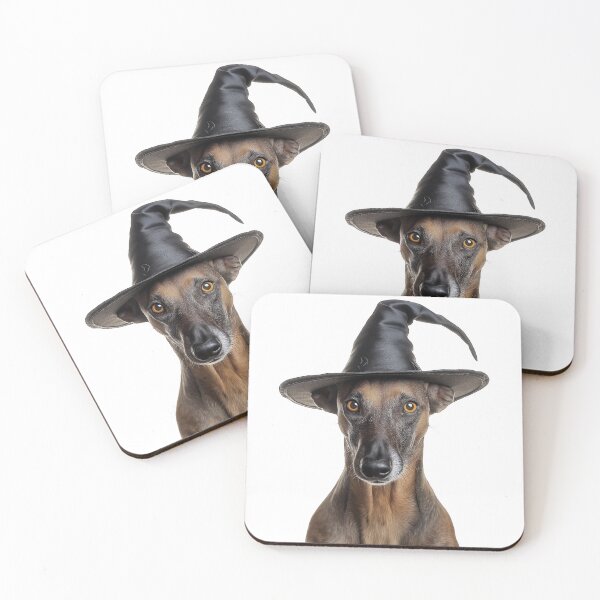 Item preview, Azawakh Dog Wearing Halloween Witch Hat designed and sold by LazyOwlStore.