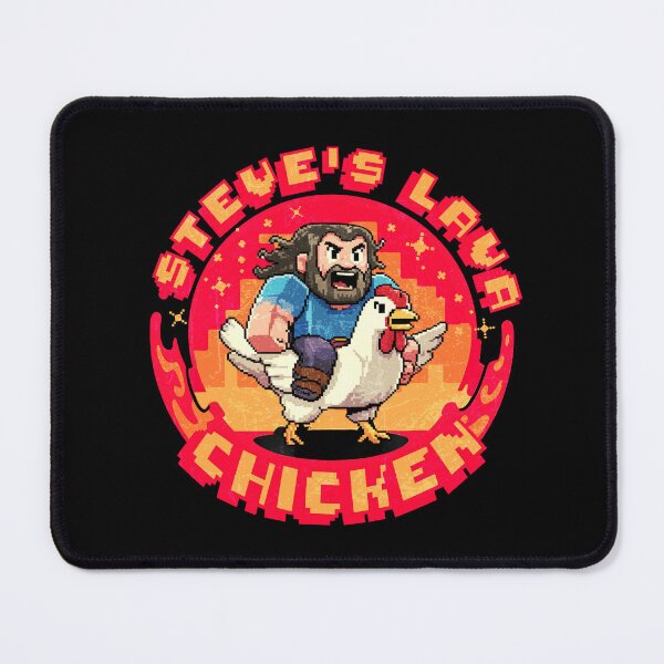 Item preview, Lava Chicken Miners Meme Steve Pixel designed and sold by PrettyInk.