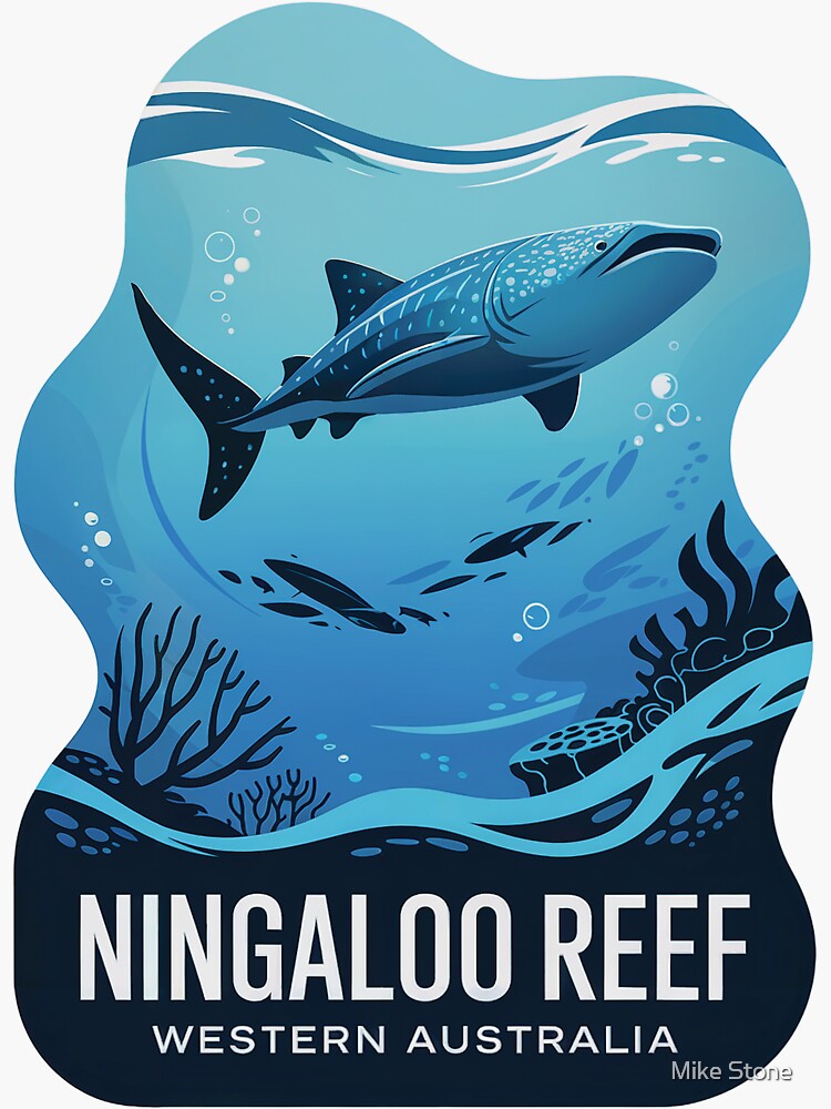 Thumbnail 3 of 3, Sticker, Ningaloo Reef designed and sold by MikeST61.
