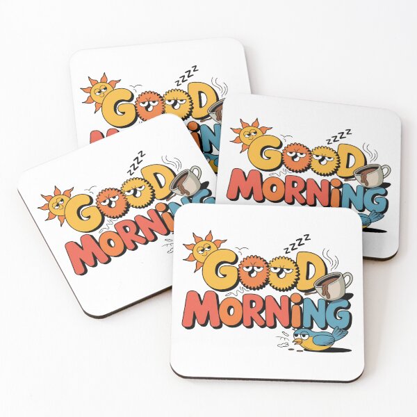Item preview, Good Morning for Non-Morning People – Funny Design with Coffee and Sleepy Letters designed and sold by EternoVibe.