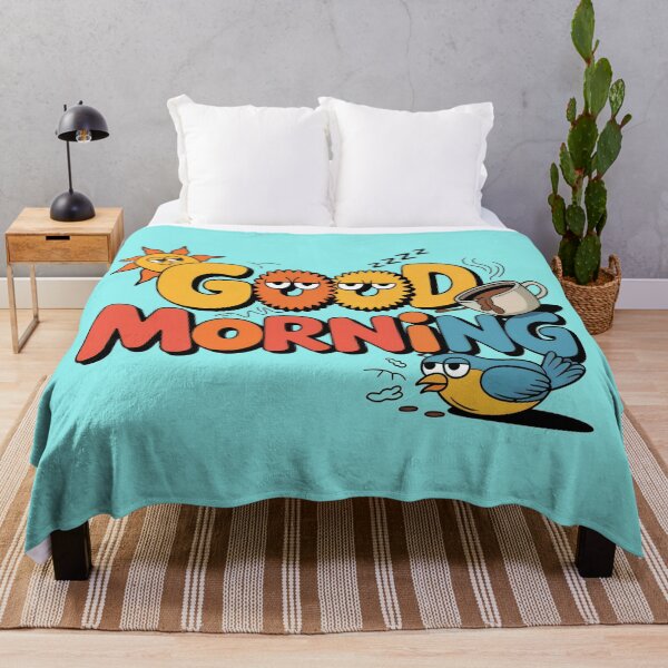 Item preview, Good Morning for Non-Morning People – Funny Design with Coffee and Sleepy Letters designed and sold by EternoVibe.