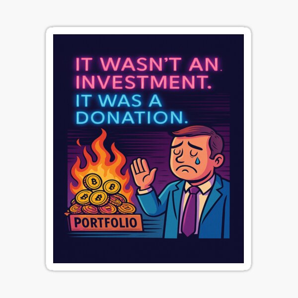 Item preview, It Wasn’t an Investment. It Was a Donation. – Crypto Meme designed and sold by Alibiclothing.