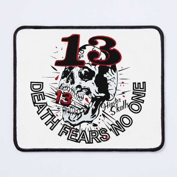 Item preview, head of death skull hipster skulls 13 number death fears no one designed and sold by Achille3777.