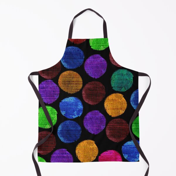 Aperçu de l'œuvre Watercolor multicolored painted cute dots with linen-like texture créée et vendue par SylvieVibes.