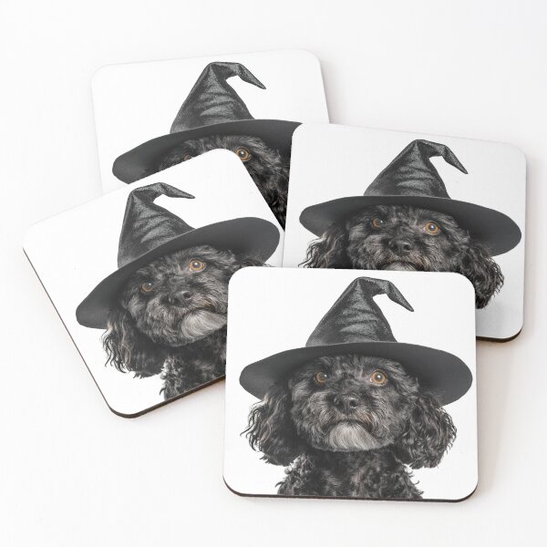 Item preview, Barbet Dog Wearing Halloween Witch Hat designed and sold by LazyOwlStore.