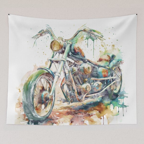 Item preview, Vintage Chopper Watercolor designed and sold by caracatita75.