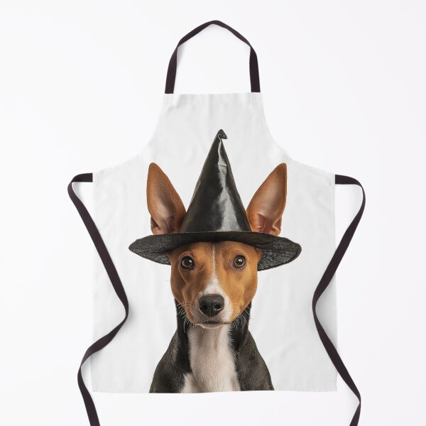 Item preview, Basenji Dog Wearing Halloween Witch Hat designed and sold by LazyOwlStore.