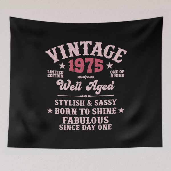 Item preview, 50th Birthday Vintage 1975 Well Aged 50 Years For Her designed and sold by eclecTEEq.