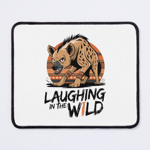 Item preview, Laughing in the Wild – Fierce Hyena Tribal Style Art designed and sold by WildlifeInc.